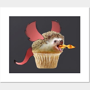 Hedgehog Muffin Dragon Posters and Art